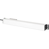 Digitus Steckdosenleiste 19" PDU mit Aluminiumprofil, 7-fach schwarz/aluminium, 1,80 Meter Kabel, 1 HE, mit Leitungsschutzschalter