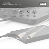 Digitus USB 2.0 Anschlusskabel USB-A (Stecker) > USB-B (Stecker) beige, 1 Meter