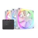 NZXT F120 RGB-Dreierpack 120x120x26, Gehäuselüfter weiß, 3er Pack inkl. RGB & Fan Controller