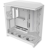 NZXT H9 Flow RGB+ , Tower-Gehäuse weiß (matt), Temperd Glass x 2