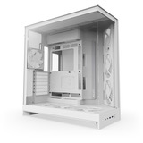 NZXT H9 Flow RGB+ , Tower-Gehäuse weiß (matt), Temperd Glass x 2