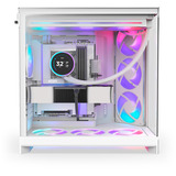 NZXT H9 Flow RGB+ , Tower-Gehäuse weiß (matt), Temperd Glass x 2