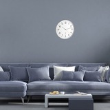 TFA Analoge Funk-Wanduhr weiß/silber