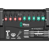 Wera Bit-Check 10 Impaktor 2, 1/4", 10-teilig, Bit-Satz diamantbeschichtet, extrem belastbar