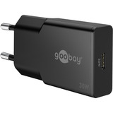 goobay USB-C PD GaN Schnellladegerät Slim (30 W) schwarz