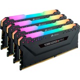 Corsair DIMM 32 GB DDR4-3600 (4x 8 GB) Quad-Kit, Arbeitsspeicher schwarz, CMW32GX4M4D3600C16, Vengeance RGB PRO, INTEL XMP