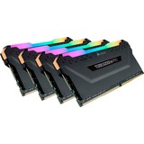 Corsair DIMM 32 GB DDR4-3600 (4x 8 GB) Quad-Kit, Arbeitsspeicher schwarz, CMW32GX4M4D3600C16, Vengeance RGB PRO, INTEL XMP