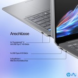 HP OmniBook Ultra 14-fd0097ng, Notebook silber, AMD Ryzen AI 9 HX 375, AMD Radeon 890M, 32 GB LPDDR5X, 1 TB (1 TB SSD), Windows 11 Home 64-Bit