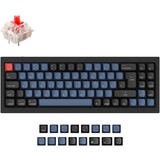 Keychron Q7, Gaming-Tastatur schwarz/blaugrau, DE-Layout, Gateron G Pro Red, Hot-Swap, Aluminiumrahmen, RGB