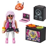 PLAYMOBIL 70882 specialPLUS DJ mit Mischpult, Konstruktionsspielzeug Inkl. cooler Fuchsmaske