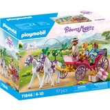 PLAYMOBIL 71846 Princess Magic Kutschfahrt mit Prinzessin und Prinz, Konstruktionsspielzeug 