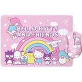 Razer Deathadder Essential & Goliathus Speed Bundle, Gaming-Maus rosa/mehrfarbig, Hello Kitty und Freunde Edition