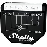 Shelly Qubino Wave Shutter, Relais schwarz/weiß, 2 Kanäle