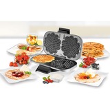 Unold Doppel-Waffeleisen 48241 silber/schwarz, 1.300 Watt