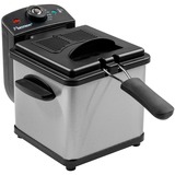 Bestron Mini Fritteuse AF100S mit Kaltzonen-Technik edelstahl/schwarz, 1.000 Watt, 1,2 L