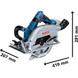 Bosch Professional PRO Akku-Handkreissäge BITURBO GKS 18V-70 L Professional solo blau/schwarz, ohne Akku und Ladegerät, in L-BOXX