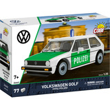 COBI Volkswagen Golf (1974) Polizei, Konstruktionsspielzeug weiß, Maßstab 1:35