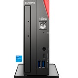 Fujitsu ESPRIMO G6012 (VFY:G612EPH51MIN), Mini-PC schwarz/rot, Windows 11 Pro 64-Bit