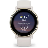 Garmin vívoactive 5, Smartwatch elfenbein/cremegold, 42 mm, Silikon-Armband