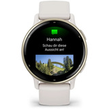 Garmin vívoactive 5, Smartwatch elfenbein/cremegold, 42 mm, Silikon-Armband