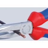 KNIPEX Flachrundzange 26 12 200, Greifzange rot/blau, gezahnte Griffflächen