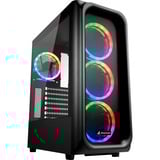 Sharkoon TK5M RGB Generalüberholt, Tower-Gehäuse schwarz, Gehärtetes Glas