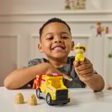 Spin Master Paw Patrol Fire Rescue - Rubbles Rettungs-Truck, Spielfahrzeug mit Schaufel und Geschossen sowie Rubble Hundefigur