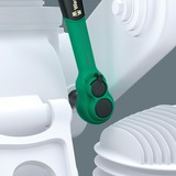 Wera 8100 SB 12 Zyklop Comfort-Knarrensatz, 3/8", Werkzeug-Set schwarz/grün, 16-teilig, Comfort-Knarre mit Umschalthebel