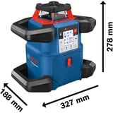 Bosch Professional Akku-Rotationslaser GRL 600 CHV Professional, 18Volt, mit Halterung blau, Akku ProCORE18V 4,0Ah, Koffer, rote Laserlinie