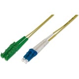 Digitus LWL Patchkabel Duplex, E2000 (8° APC) > LC (UPC) Stecker, Singlemode OS2 gelb, 1 Meter