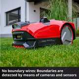 EINHELL Power X-Change Mähroboter FREELEXO CAM PLUS 600 rot/schwarz, Li-Ion Akku Plus 4,0Ah, Kamera + Sensor