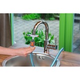 GARDENA Indoor Grundausstattung, Hahnverbinder für Indoor-Wasserhähne, Hahnstück hellgrau/orange, 13mm (1/2") - 19mm (3/4")