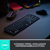 Logitech MX Keys Combo for Business Gen 2, Desktop-Set graphit, DE-Layout, Scherenmechanik, Logi Bolt, Bluetooth, kompatibel mit PC/Mac/iPad/Android