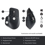 Logitech MX Keys Combo for Business Gen 2, Desktop-Set graphit, DE-Layout, Scherenmechanik, Logi Bolt, Bluetooth, kompatibel mit PC/Mac/iPad/Android