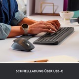 Logitech MX Keys Combo for Business Gen 2, Desktop-Set graphit, DE-Layout, Scherenmechanik, Logi Bolt, Bluetooth, kompatibel mit PC/Mac/iPad/Android