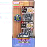 MGA Entertainment Little Tikes Creative Construction - Holz, Nägel und Schraubenset, Kinderwerkzeug 