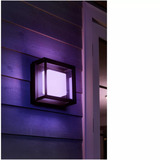 Philips White & Color Ambiance Econic Outdoor quadratische Wandleuchte, LED-Leuchte schwarz