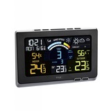 TFA Funk-Wetterstation mit Windmesser SPRING BREEZE, Tischuhr schwarz/silber