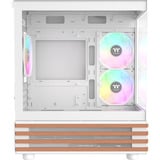 Thermaltake View 170 WS ARGB , Tower-Gehäuse weiß/holz, Tempered Glass x 2, Holz-Struktur