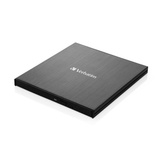 Verbatim Externer Slimline CD-DVD-Brenner, externer DVD-Brenner USB-C 3.2 Gen 1 (5 Gbit/s)