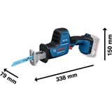 Bosch Akku-Säbelsäge GSA 18V-24 Professional solo, 18Volt blau/schwarz, ohne Akku und Ladegerät, in L-BOXX