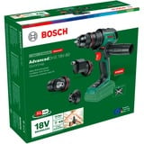 Bosch Heimwerken & Garten Akku-Bohrschrauber AdvancedDrill 18V-80 QuickSnap Solo + Zubehör grün/schwarz, ohne Akku und Ladegerät, POWER FOR ALL ALLIANCE