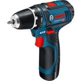 Bosch Professional Akku-Bohrschrauber GSR 12V-15 Professional, 12Volt blau/schwarz, 2x Li-Ionen Akku 4,0Ah, 39 Bits & Bohrer