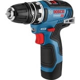 Bosch Professional Akku-Bohrschrauber GSR 12V-35 FC Professional, 12Volt blau/schwarz, 2x Li-Ionen Akku 3,0Ah, mit FlexiClick Aufsätzen, L-BOXX