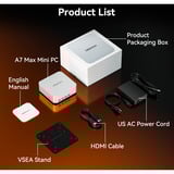 GEEKOM A7 MAX, Mini-PC silber, Windows 11 Pro