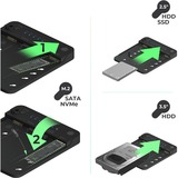 ICY BOX IB-2913MCL-C31, Dockingstation 2,5"/3,5" SATA, M.2 NVMe