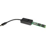 Inter-Tech Adapter K-1696-P2, USB-C 3.2 Gen 2 > M.2 SSD schwarz, unterstützt PCIe (NVMe) und SATA SSDs
