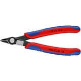 KNIPEX Electronic Super Knips 78 41 125, Elektronik-Zange rot/blau, mit Öffnungsfeder