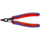 KNIPEX Electronic Super Knips 78 41 125, Elektronik-Zange rot/blau, mit Öffnungsfeder