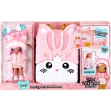 MGA Entertainment Na! Na! Na! Surprise 3-in-1 Backpack Bedroom Serie 3 Playset - Pink Kitty, Spielfigur 